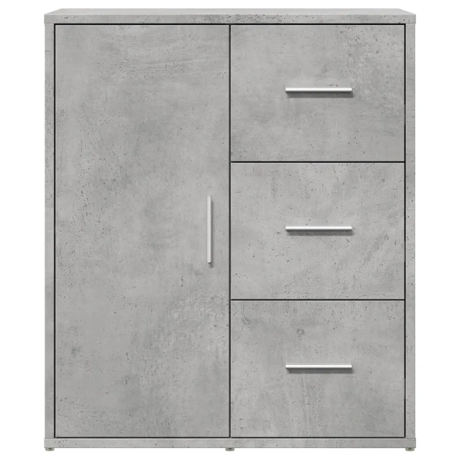 Buffet gris béton 60x31x70 cm bois d'ingénierie - 5