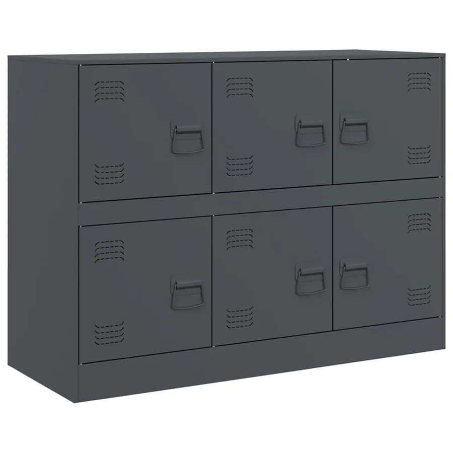 Buffet anthracite 99x39x73 cm acier - 2