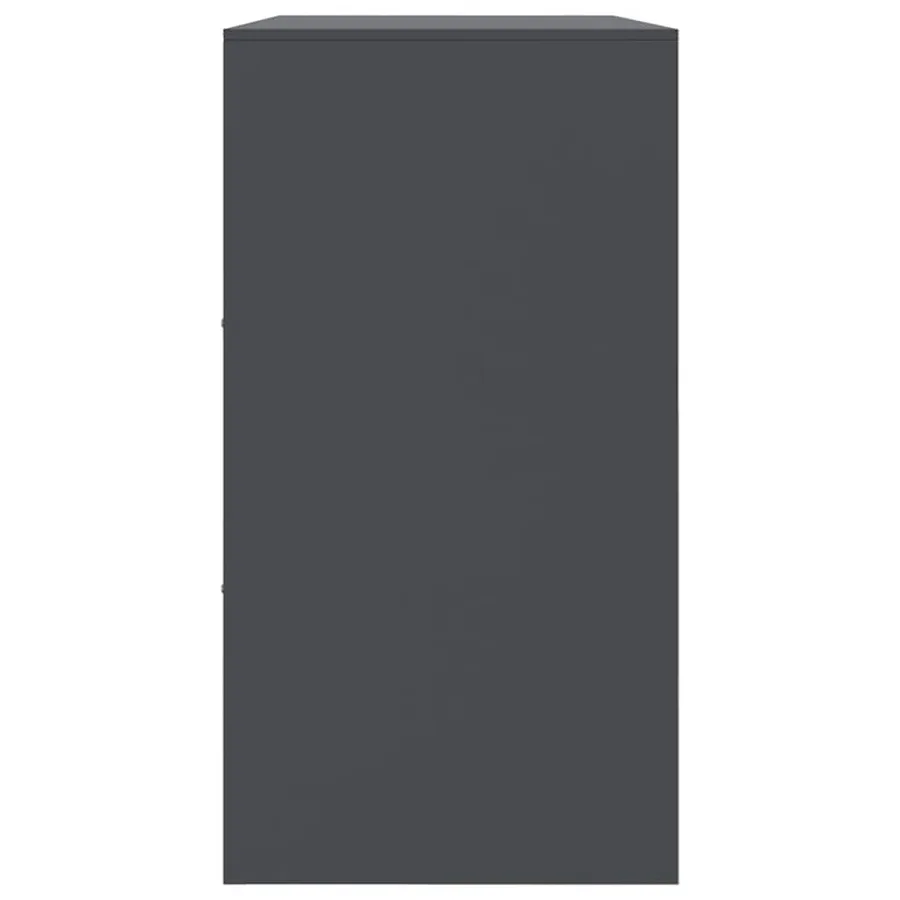Buffet anthracite 99x39x73 cm acier - 8