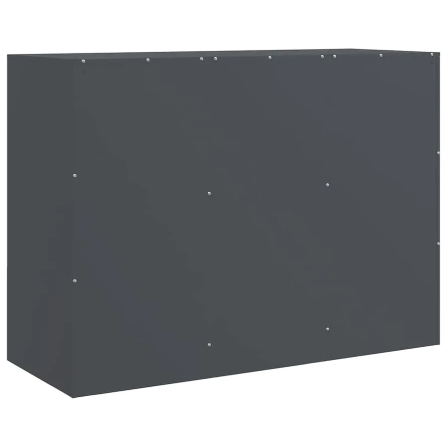 Buffet anthracite 99x39x73 cm acier - 9