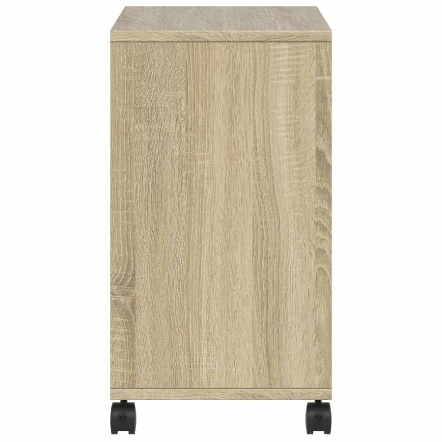 Table d'appoint avec roues chêne sonoma bois d'ingénierie - 6