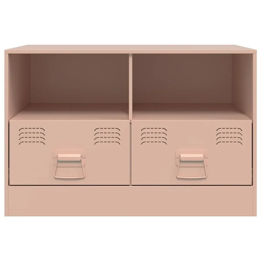 Meuble TV rose 67x39x44 cm acier - 6