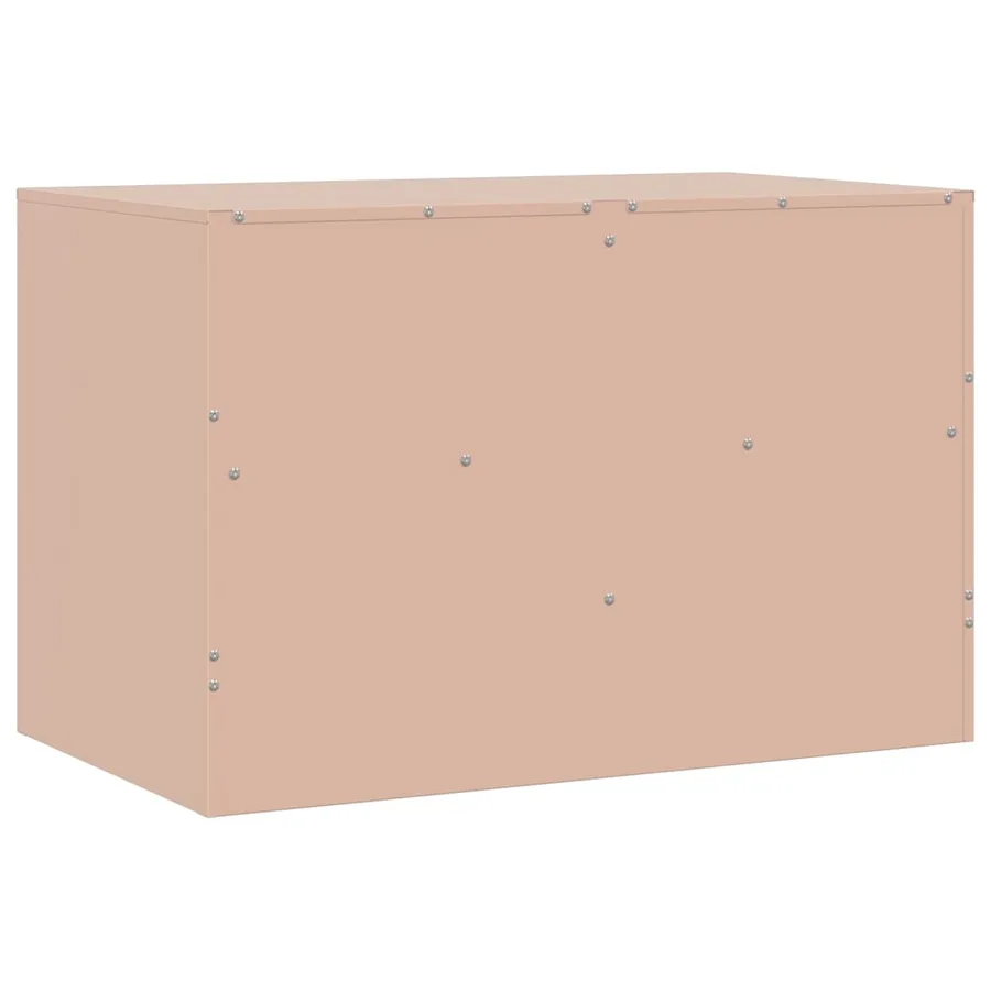 Meuble TV rose 67x39x44 cm acier - 9