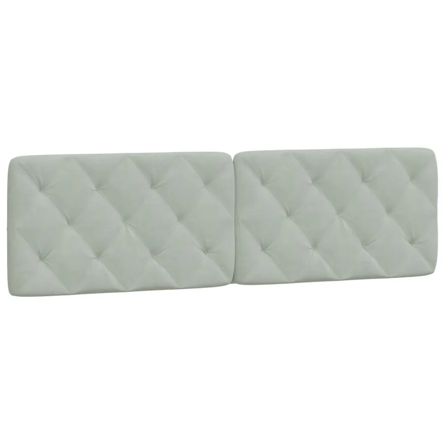 Lit avec matelas gris clair 180x200 cm velours - 5