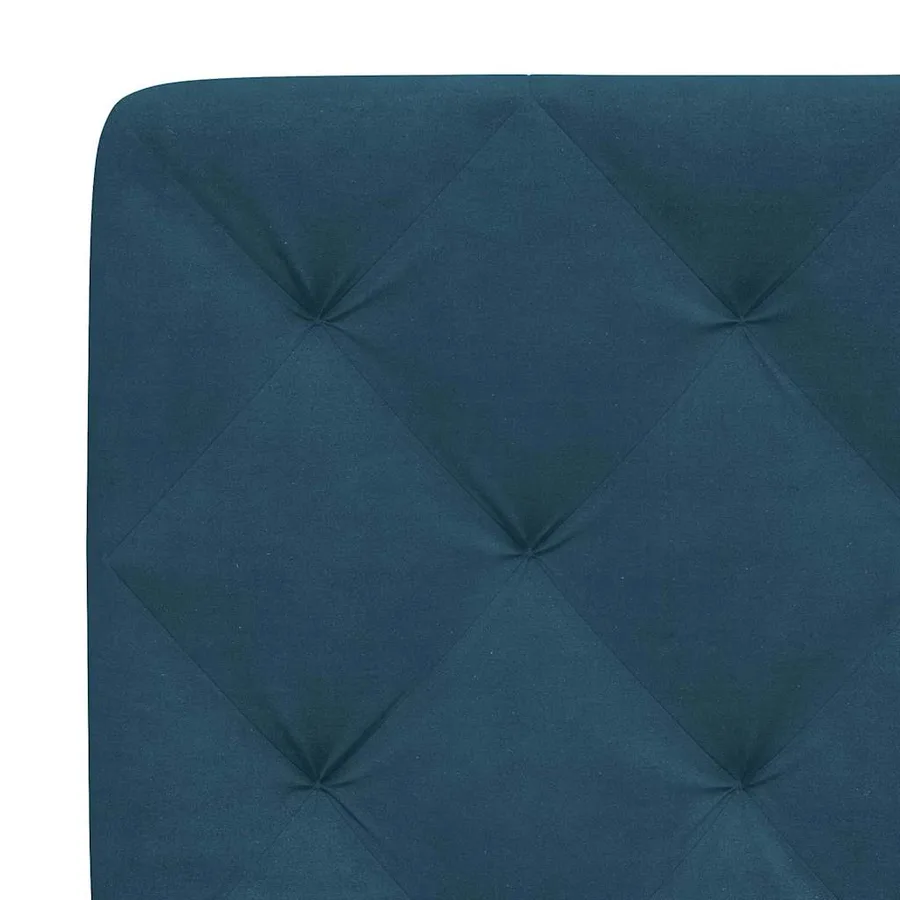 Cadre de lit sans matelas bleu 80x200 cm velours - 10