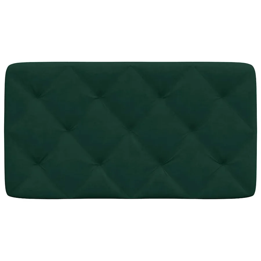 Coussin de tête de lit vert foncé 90 cm velours - 5