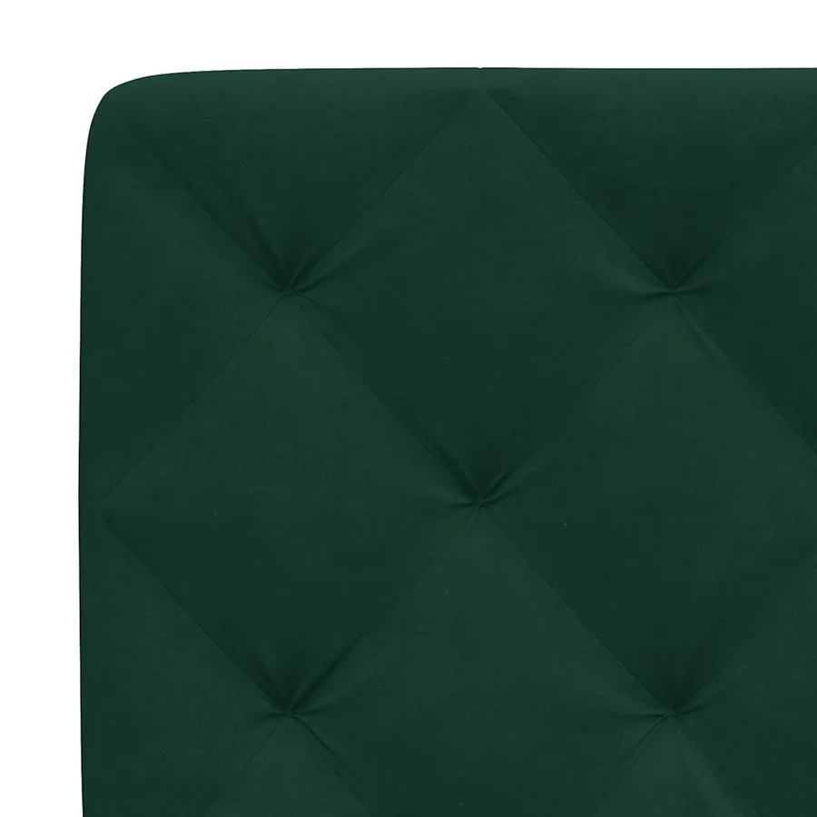 Coussin de tête de lit vert foncé 90 cm velours - 8
