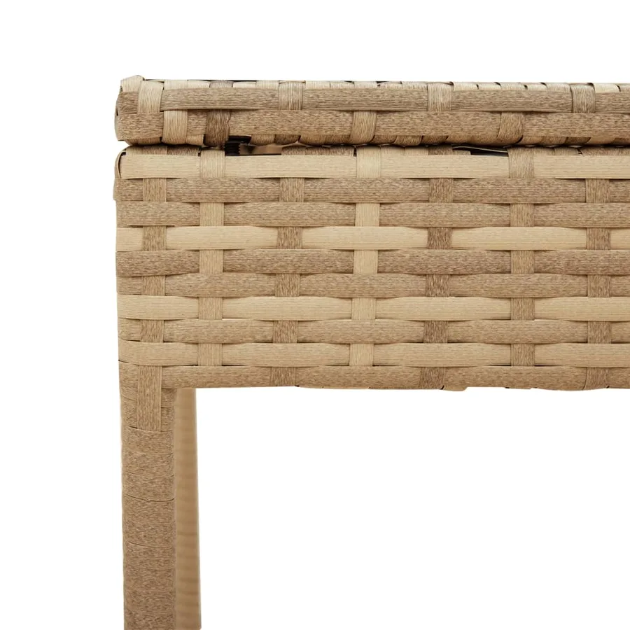 Chaise longue avec auvent et table gris résine tressée - 21