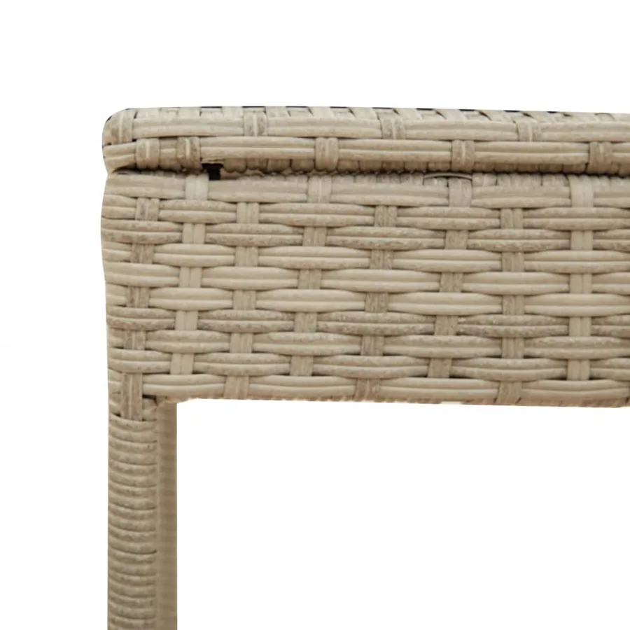 Chaise longue avec auvent et table gris résine tressée - 34