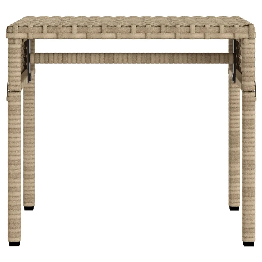 Chaise longue avec auvent et table gris résine tressée - 76