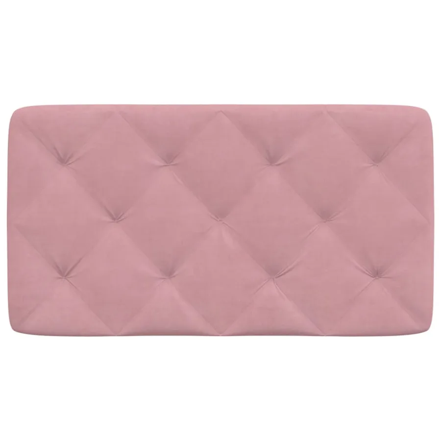 Coussin de tête de lit rose 80 cm velours - 5