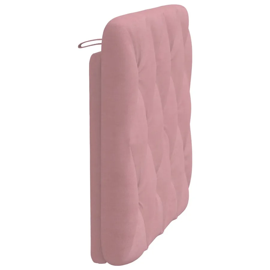 Coussin de tête de lit rose 80 cm velours - 6