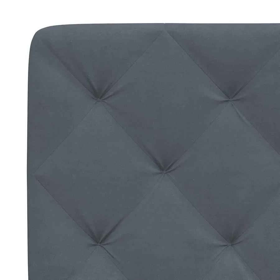 Cadre de lit sans matelas gris foncé 90x200 cm velours - 10
