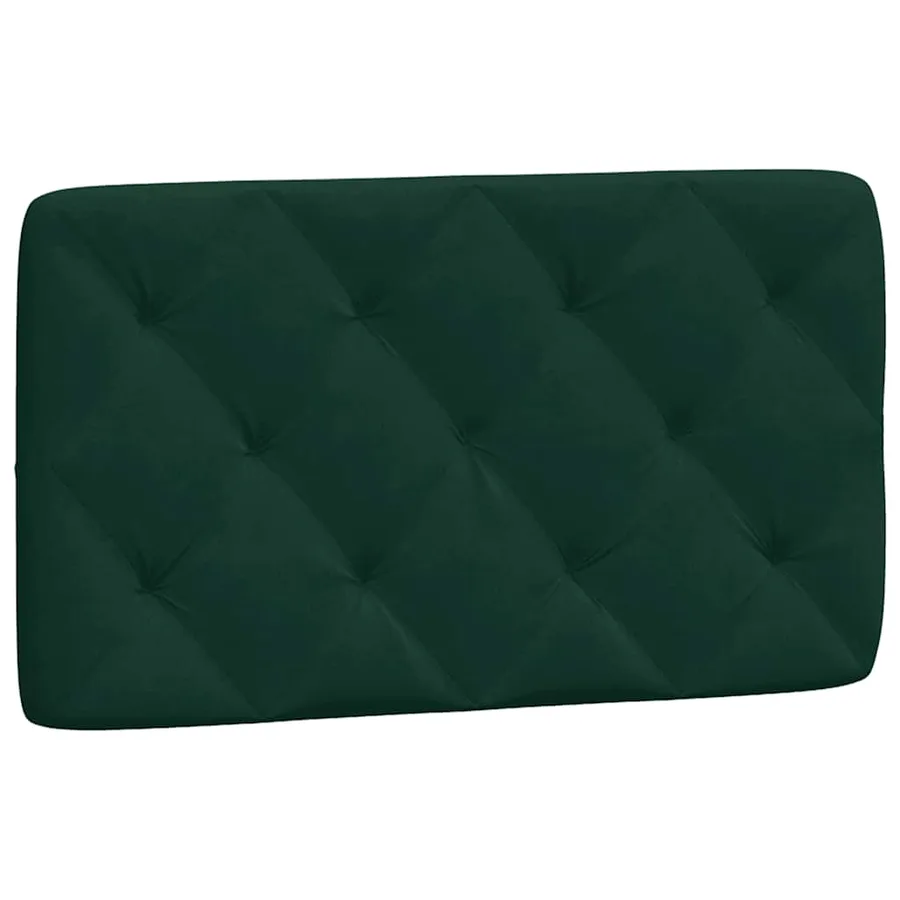 Coussin de tête de lit vert foncé 80 cm velours - 2