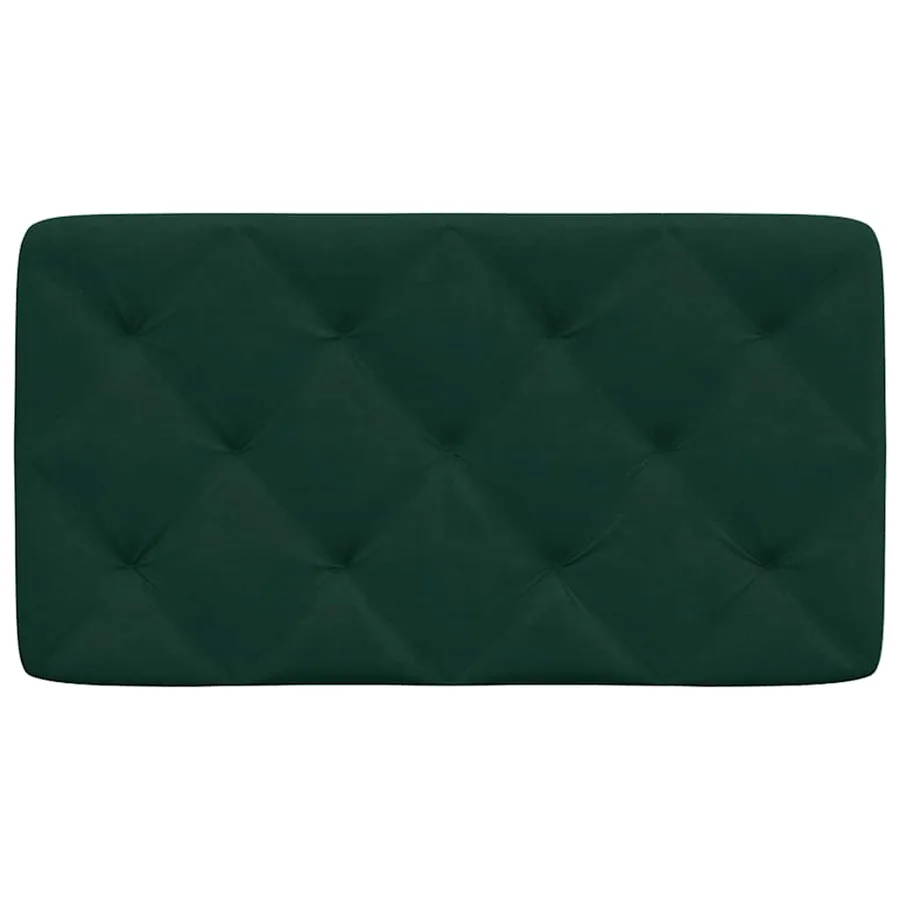 Coussin de tête de lit vert foncé 80 cm velours - 5