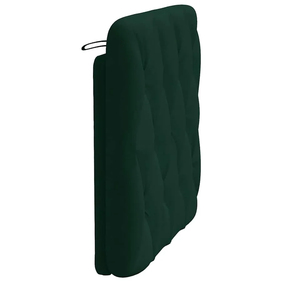 Coussin de tête de lit vert foncé 80 cm velours - 6