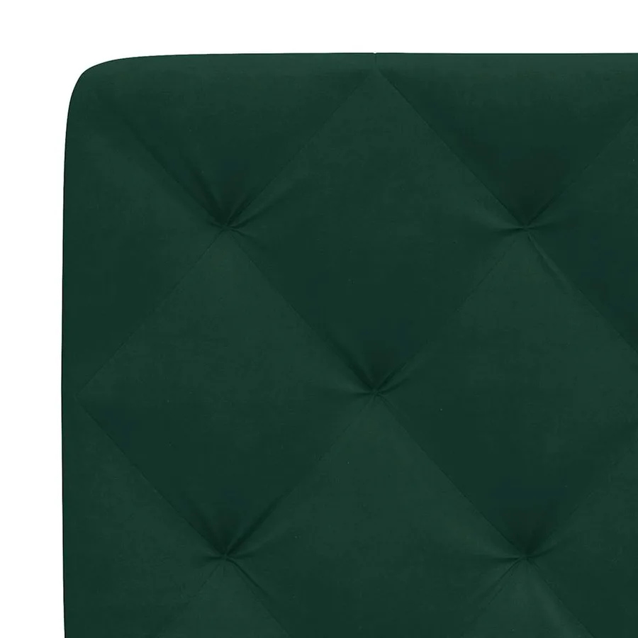 Coussin de tête de lit vert foncé 80 cm velours - 8