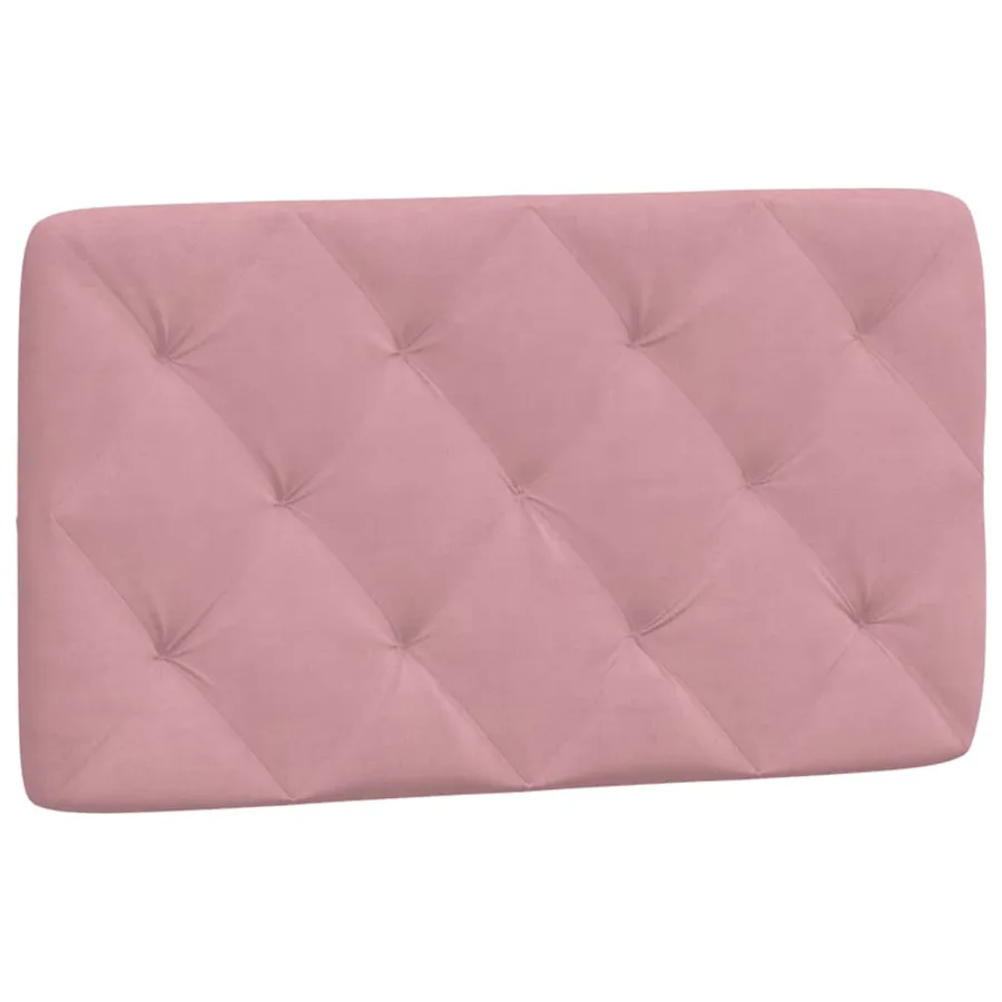 Coussin de tête de lit rose 90 cm velours - 2
