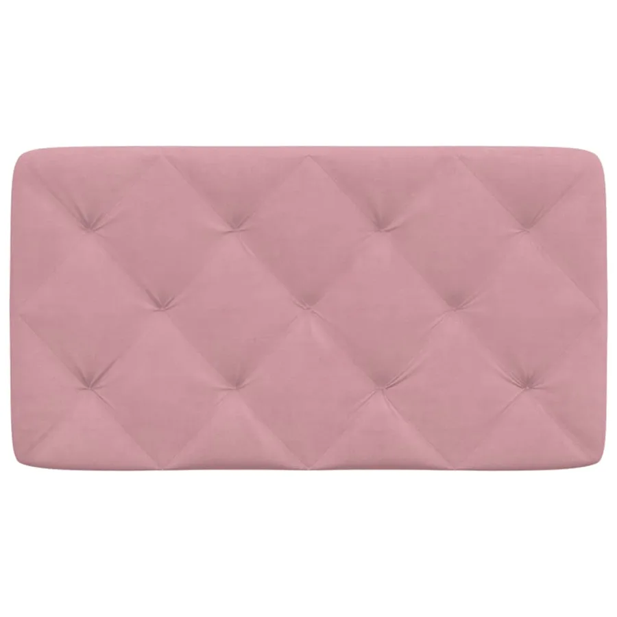 Coussin de tête de lit rose 90 cm velours - 5