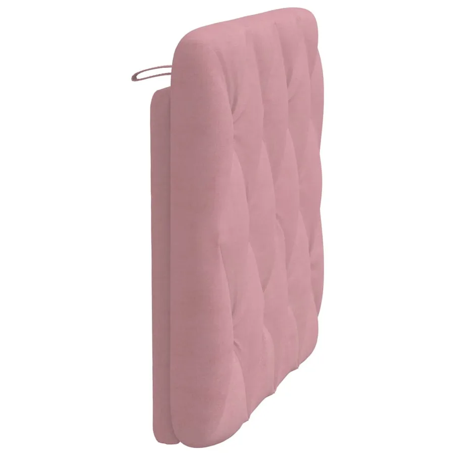 Coussin de tête de lit rose 90 cm velours - 6