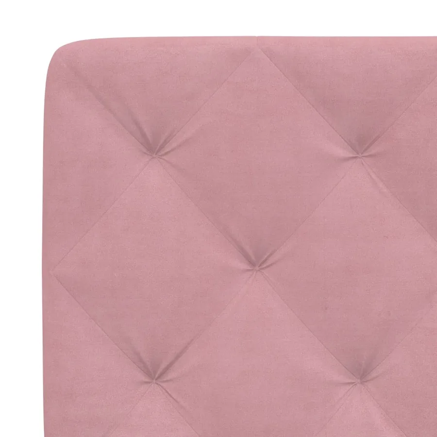 Coussin de tête de lit rose 90 cm velours - 8