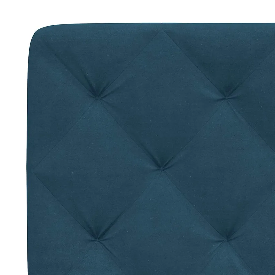 Lit avec matelas bleu 90x190 cm velours - 6