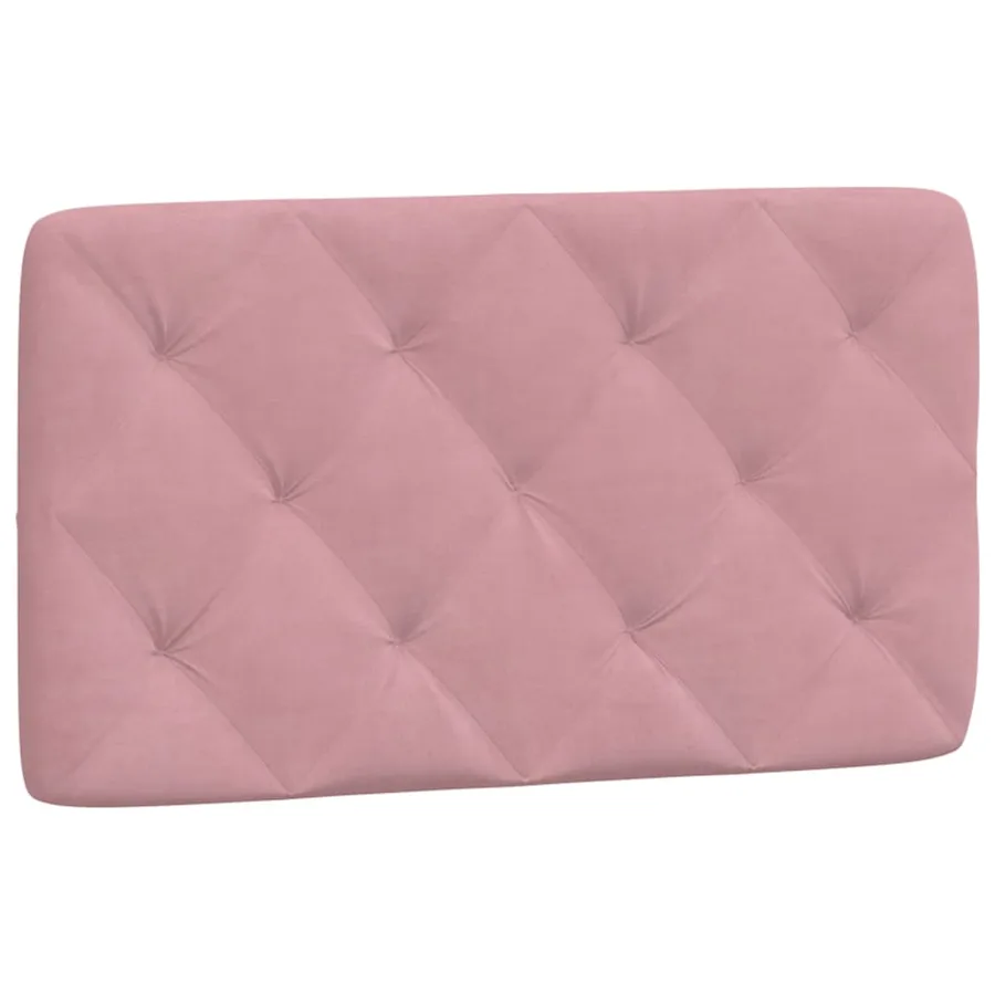 Lit avec matelas rose 90x200 cm velours - 5