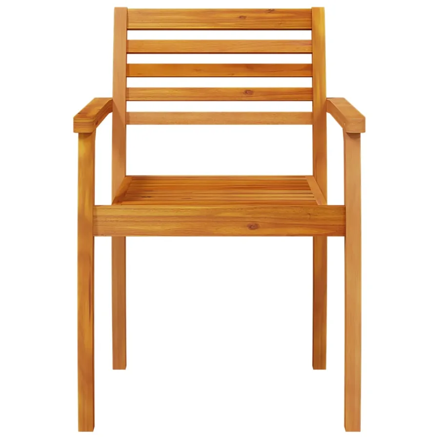 Chaises de jardin lot de 8 59x55x85 bois massif d'acacia - 5