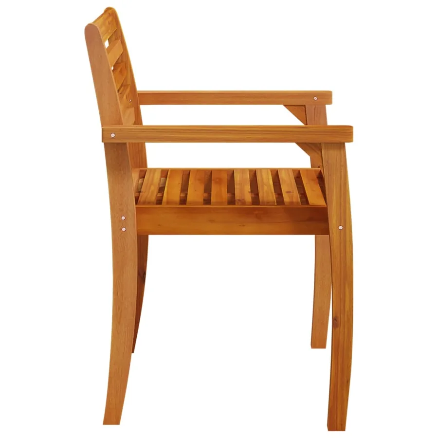Chaises de jardin lot de 8 59x55x85 bois massif d'acacia - 6
