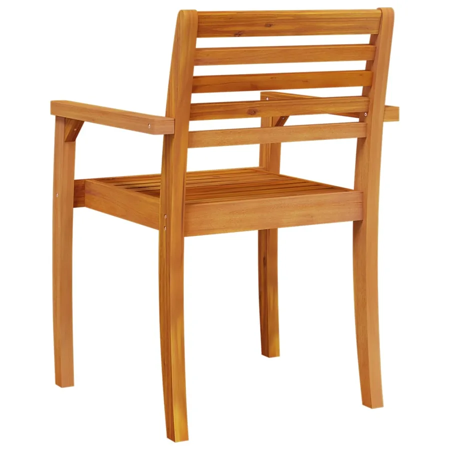 Chaises de jardin lot de 8 59x55x85 bois massif d'acacia - 7