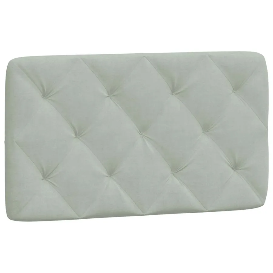 Cadre de lit sans matelas gris clair 80x200 cm velours - 8