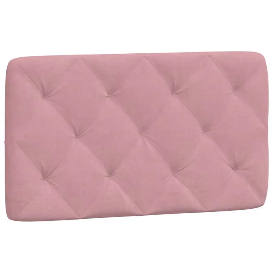 Cadre de lit sans matelas rose 90x190 cm velours - 8