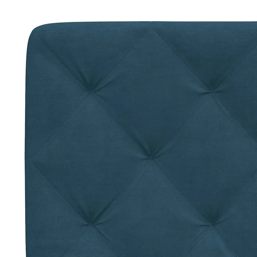 Cadre de lit avec LED sans matelas bleu 90x200 cm velours - 10