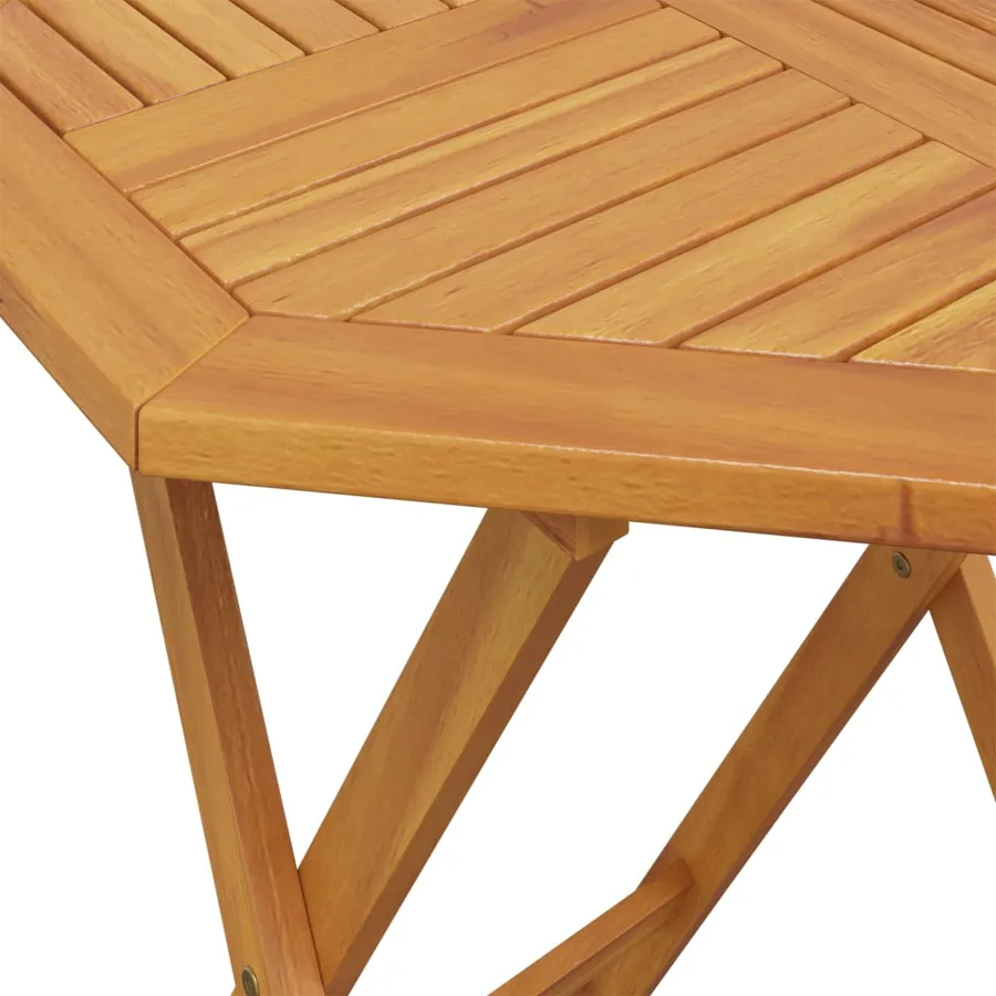Ensemble de bistro pliable 3 pcs bois d'acacia solide - 7