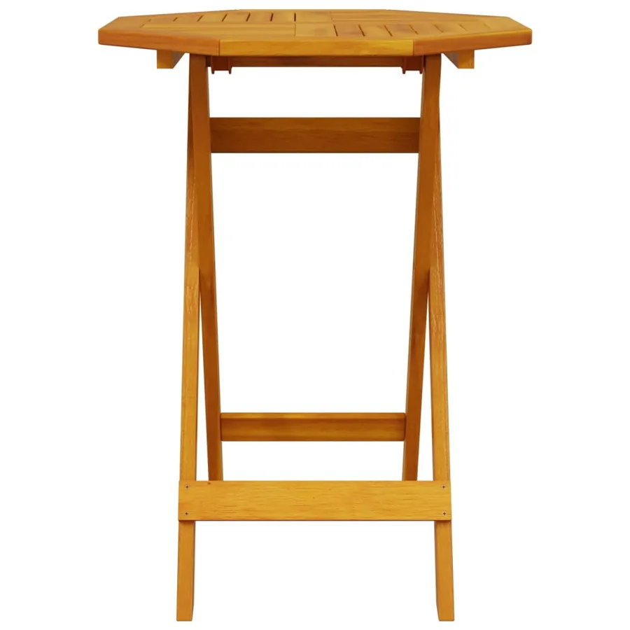 Ensemble de bistro pliable 3 pcs bois d'acacia solide - 4