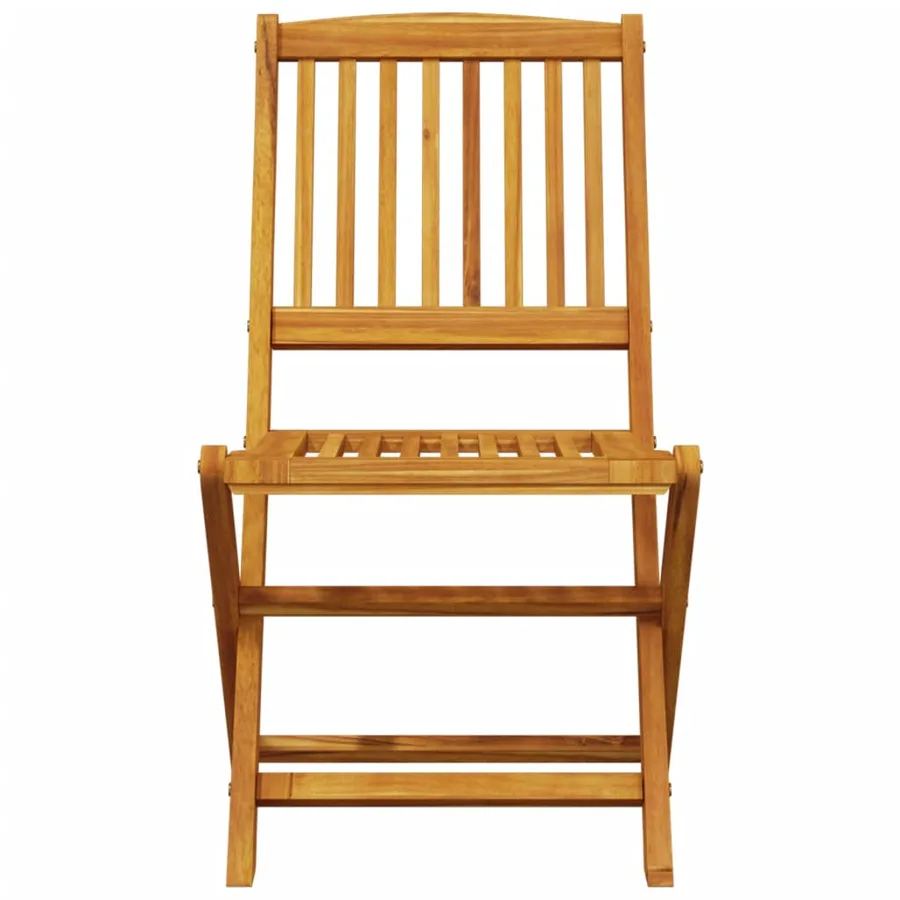 Ensemble de bistro pliable 3 pcs bois d'acacia solide - 6