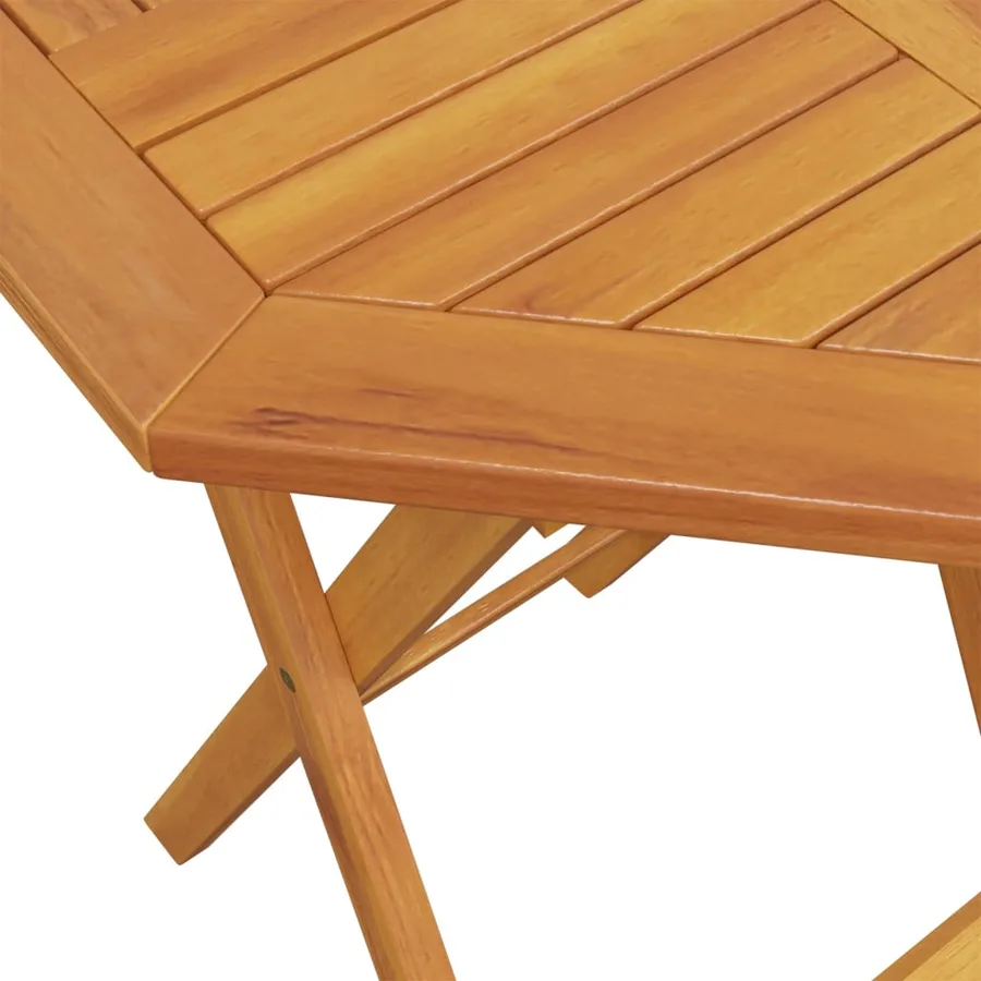 Ensemble de bistro pliable 3 pcs bois d'acacia solide - 7
