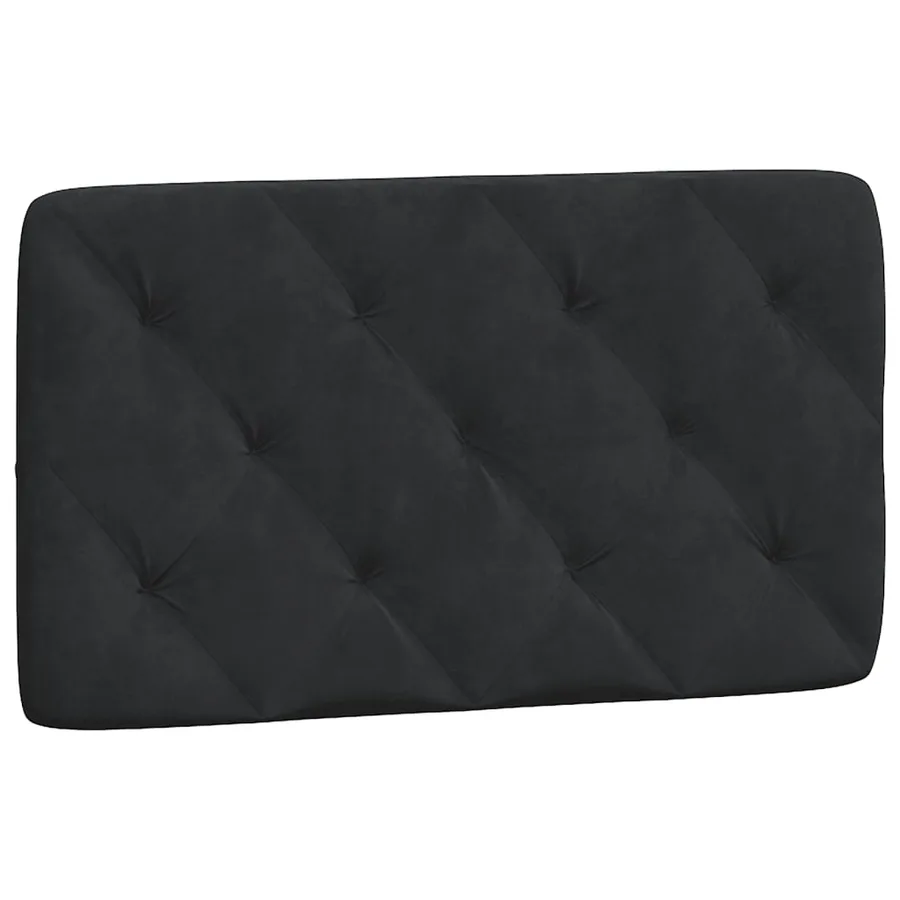 Lit avec matelas noir 80x200 cm velours - 5