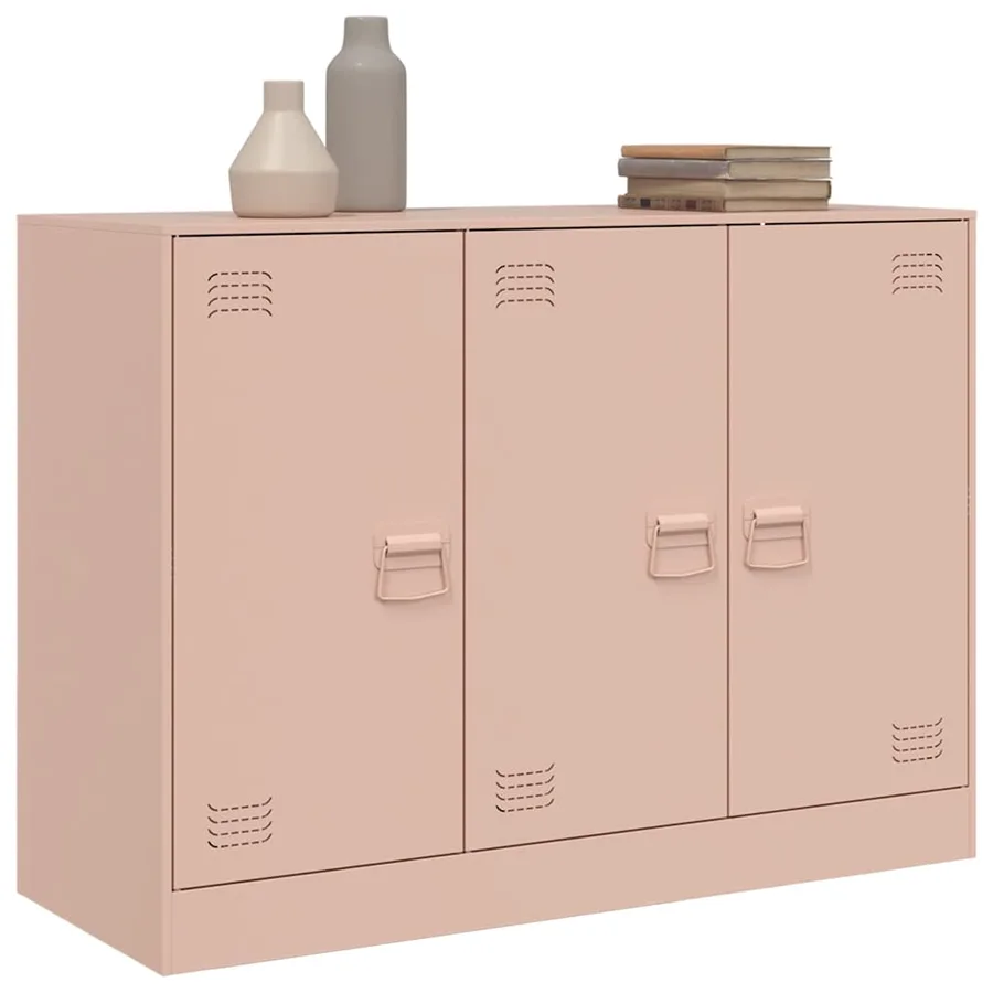 Buffet rose 99x39x73 cm acier - 4