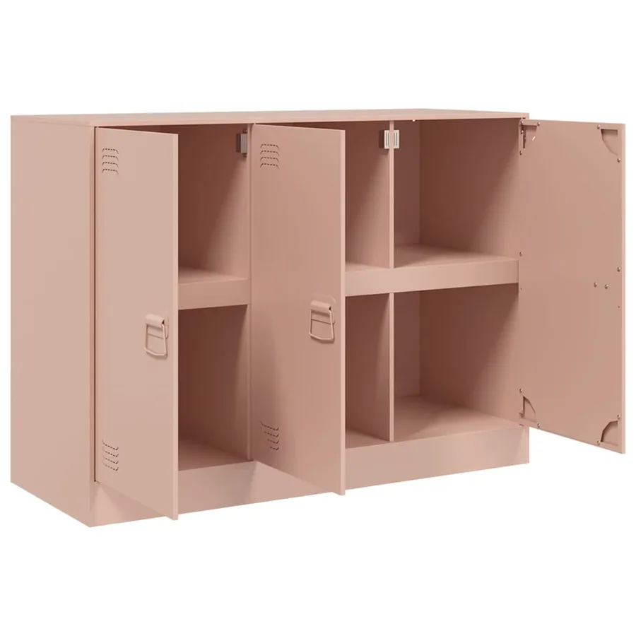 Buffet rose 99x39x73 cm acier - 7