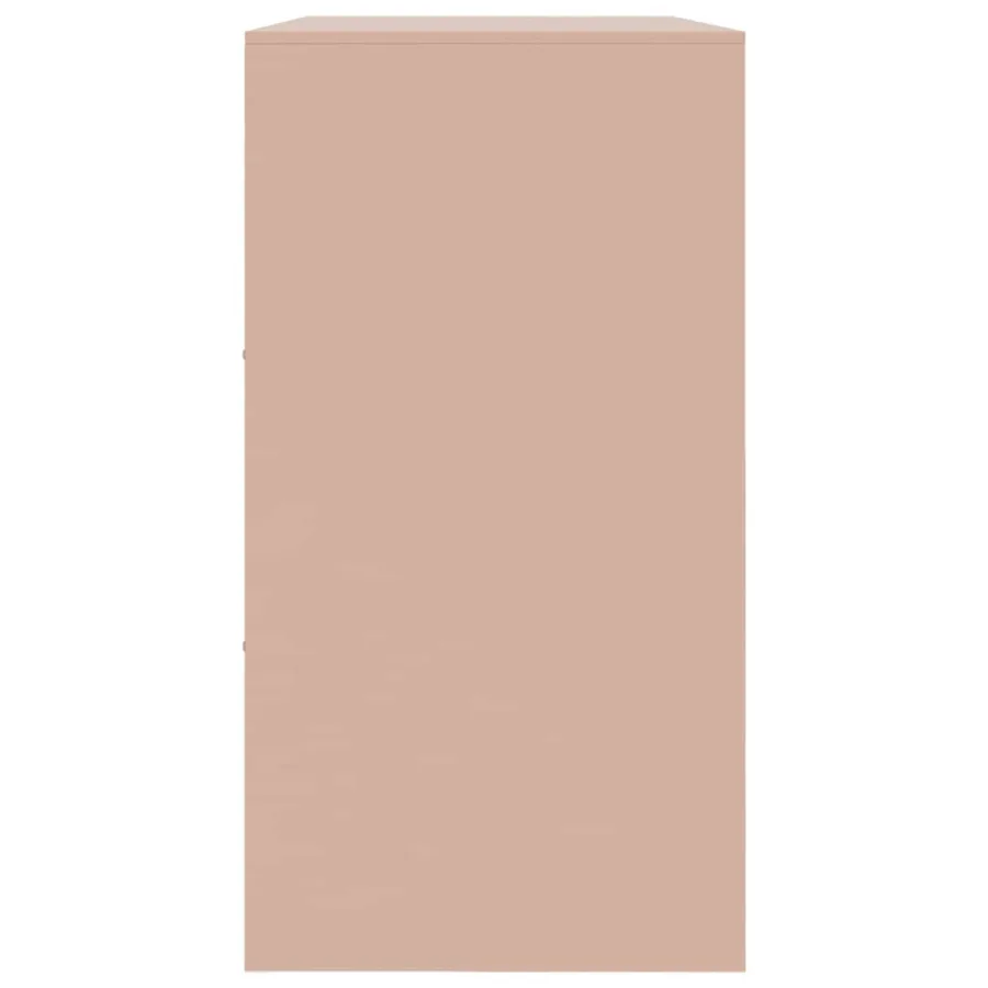 Buffet rose 99x39x73 cm acier - 8