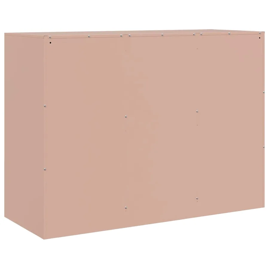 Buffet rose 99x39x73 cm acier - 9
