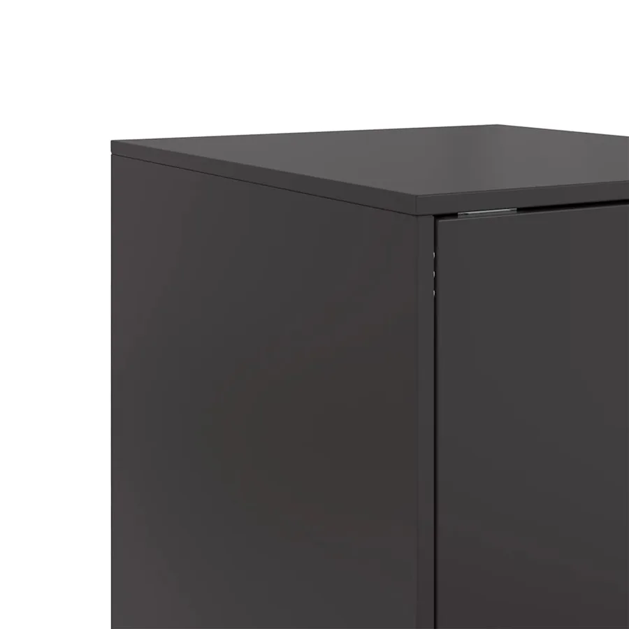 Buffet noir 34,5x39x107 cm acier - 11