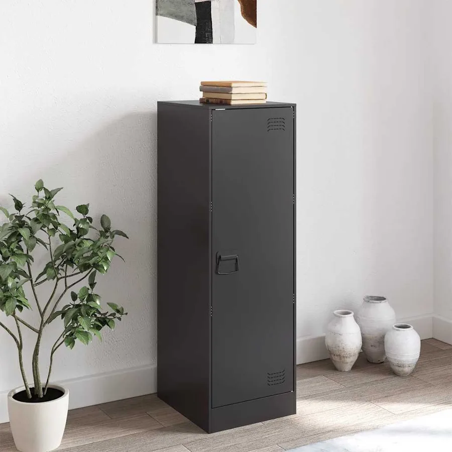 Buffet noir 34,5x39x107 cm acier - 3
