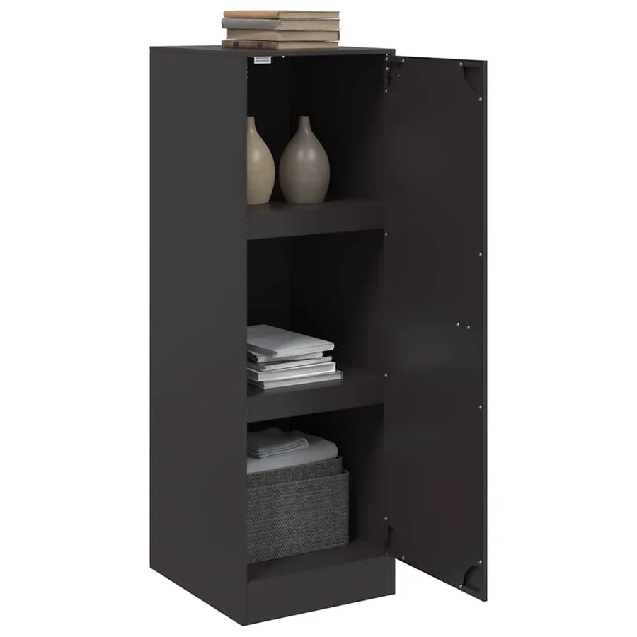 Buffet noir 34,5x39x107 cm acier - 5