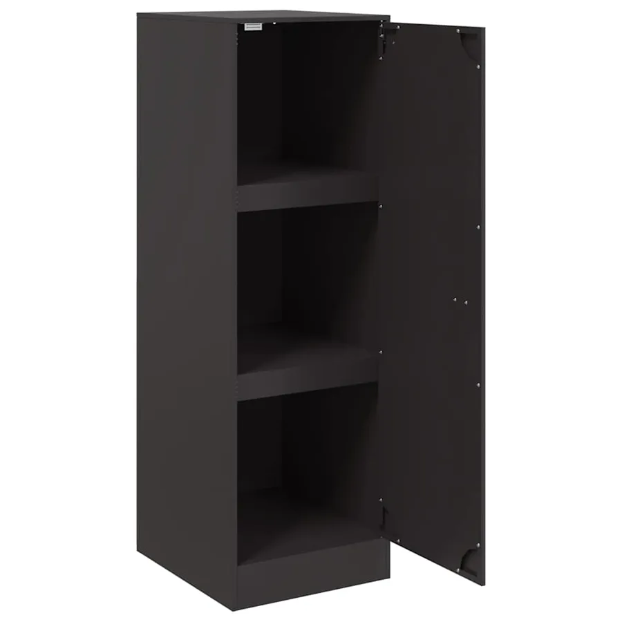 Buffet noir 34,5x39x107 cm acier - 7