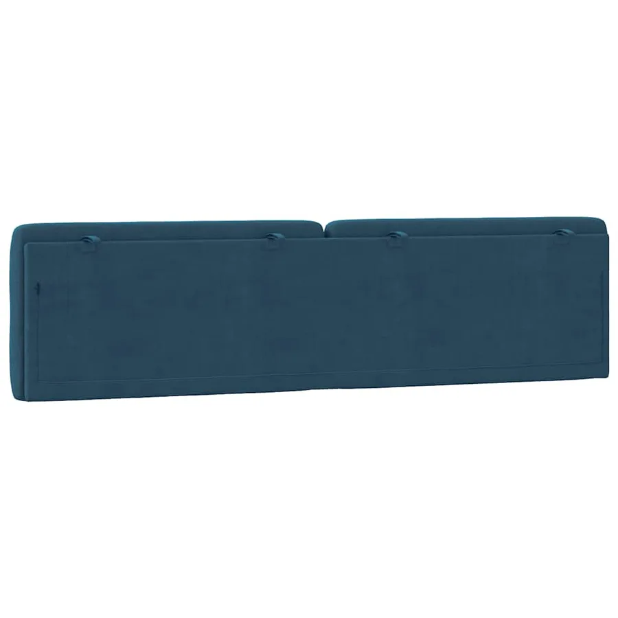 Coussin de tête de lit bleu 200 cm velours - 7
