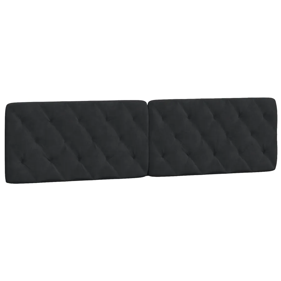 Cadre de lit avec LED sans matelas noir 200x200 cm velours - 9