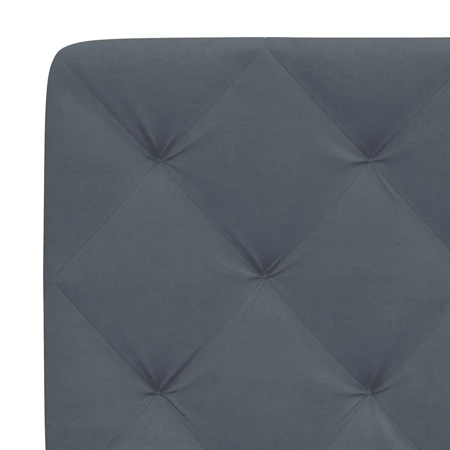 Cadre de lit sans matelas gris foncé 200x200 cm velours - 10