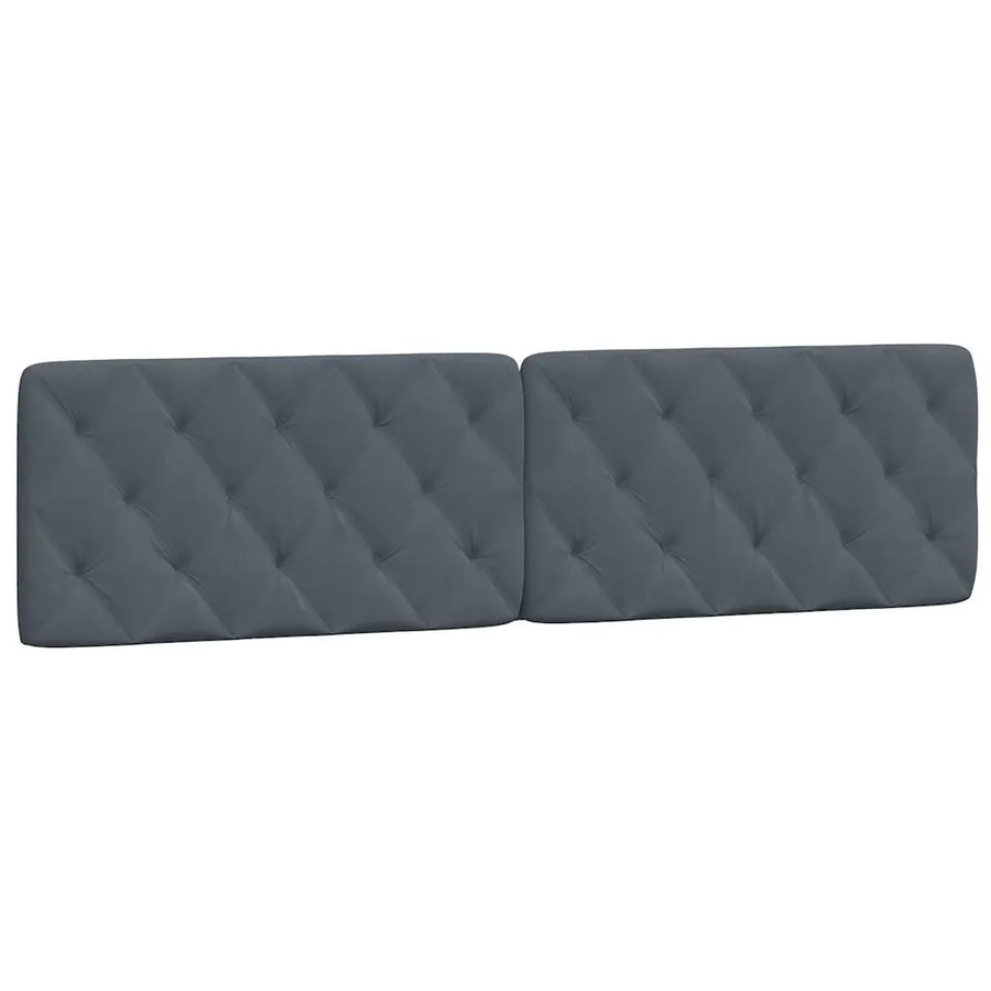 Cadre de lit sans matelas gris foncé 200x200 cm velours - 8